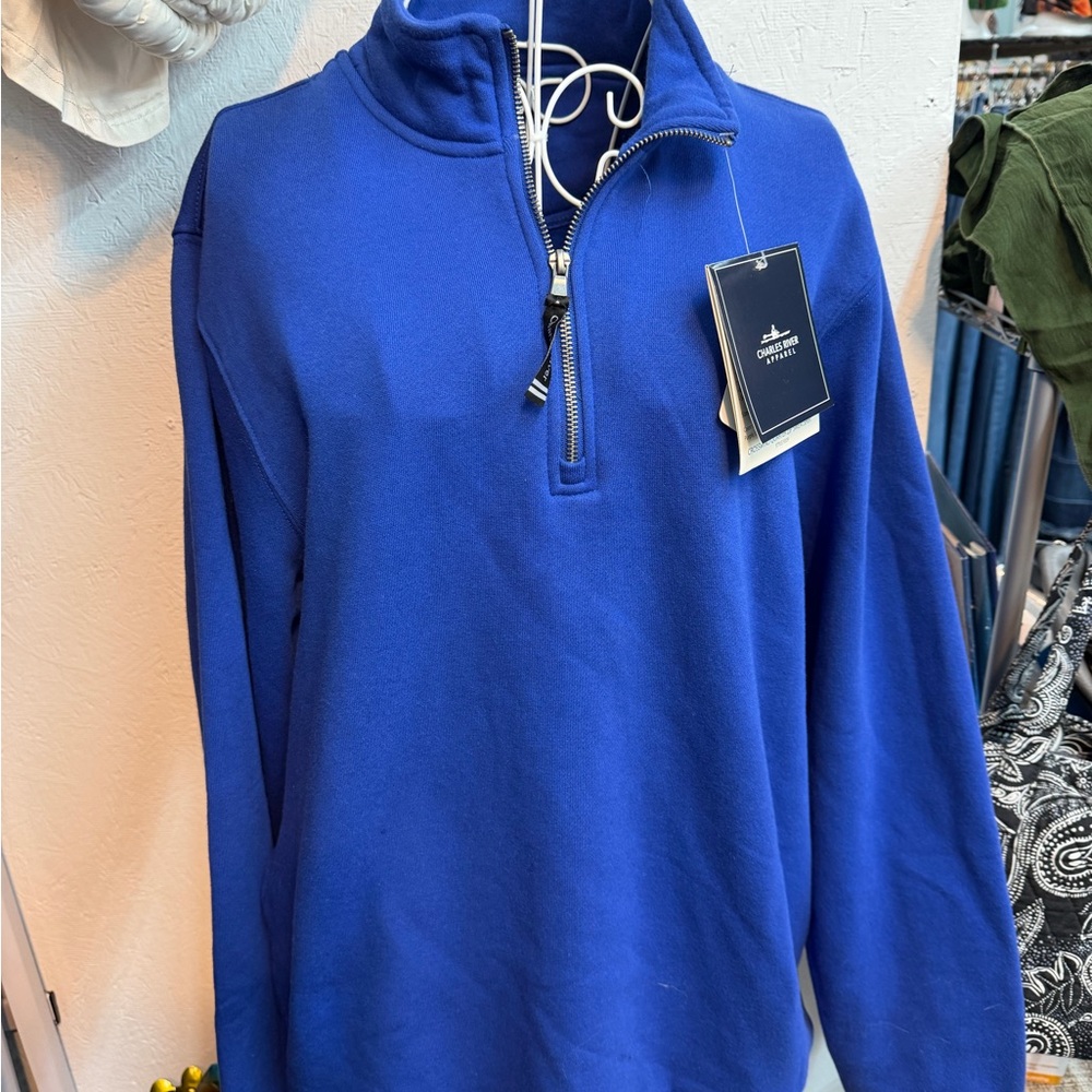 Charles River Apparel Royal Blue Quarter-Zip Sweatshirt